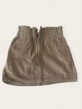 Forever 21 Womens Corduroy Skirt - Taupe Brown